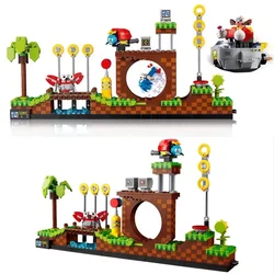 Ideas 21331 1125pcs Sonic  Pop Game Green Hill Zone Model Building Set Block Bricks Kits Toys For Children Gift