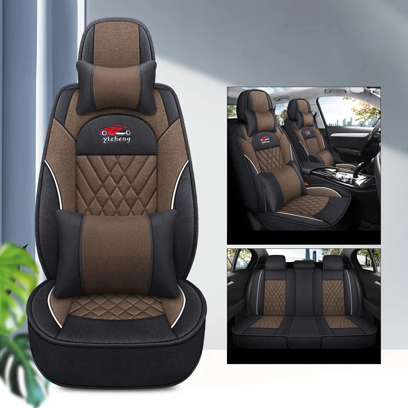 

1 фото универсальные чехлы на автомобильные сиденья для Toyota Corolla RAV4 Land Cruiser 100 Camry Mercedes W211 W204 Auto Accesorios Flax дышащий