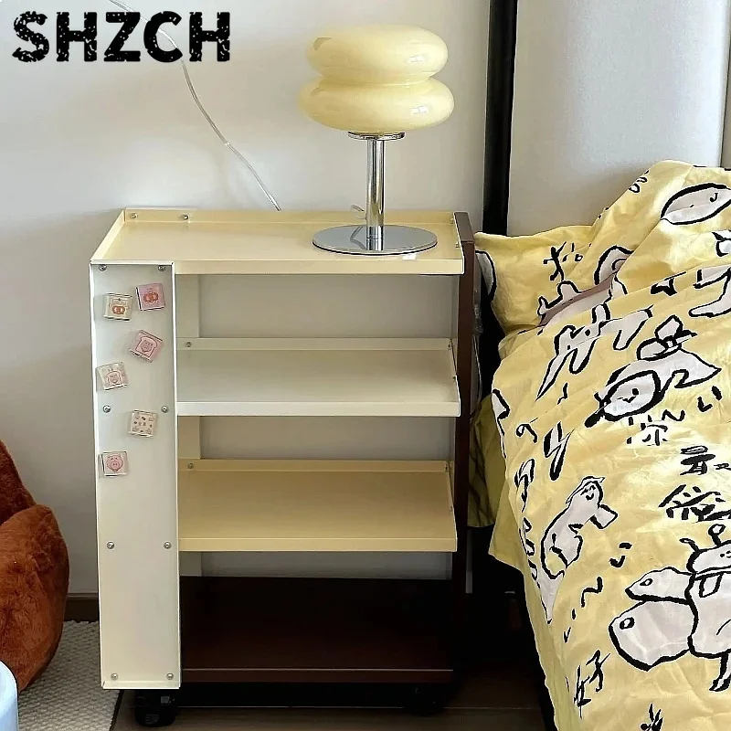 Mobile Storage Rack Iron Art Sofa Edge Table Modern Bedside Light Luxury Coffee Table