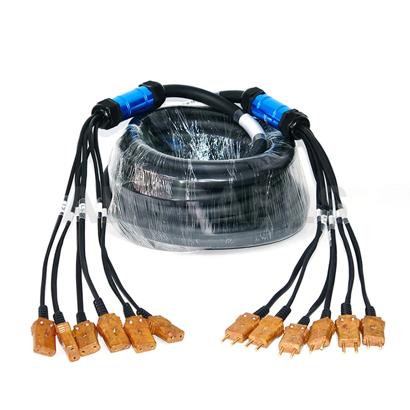 ABCCABLS 10m 5m 3*2.5mm² 6-Way Stage Power Breakout Snake Cable, 16A Stage Pin Plug Power Splitter Cable Extension Cord