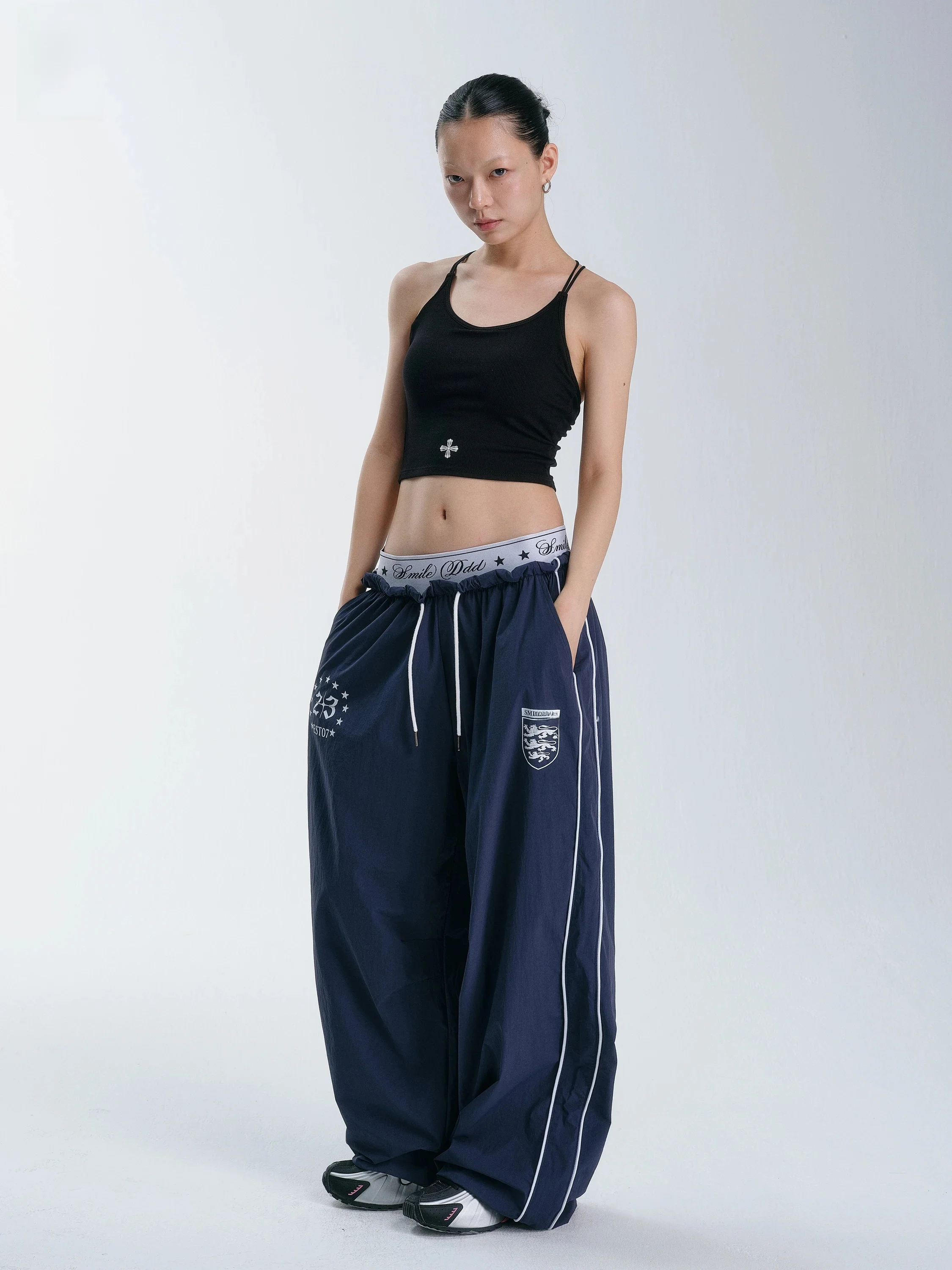 Quick Dry Elevate Waist Sports Jazz Dance Double Waist Head Fashion Workwear Pants for Women by SMILE DDD Brand