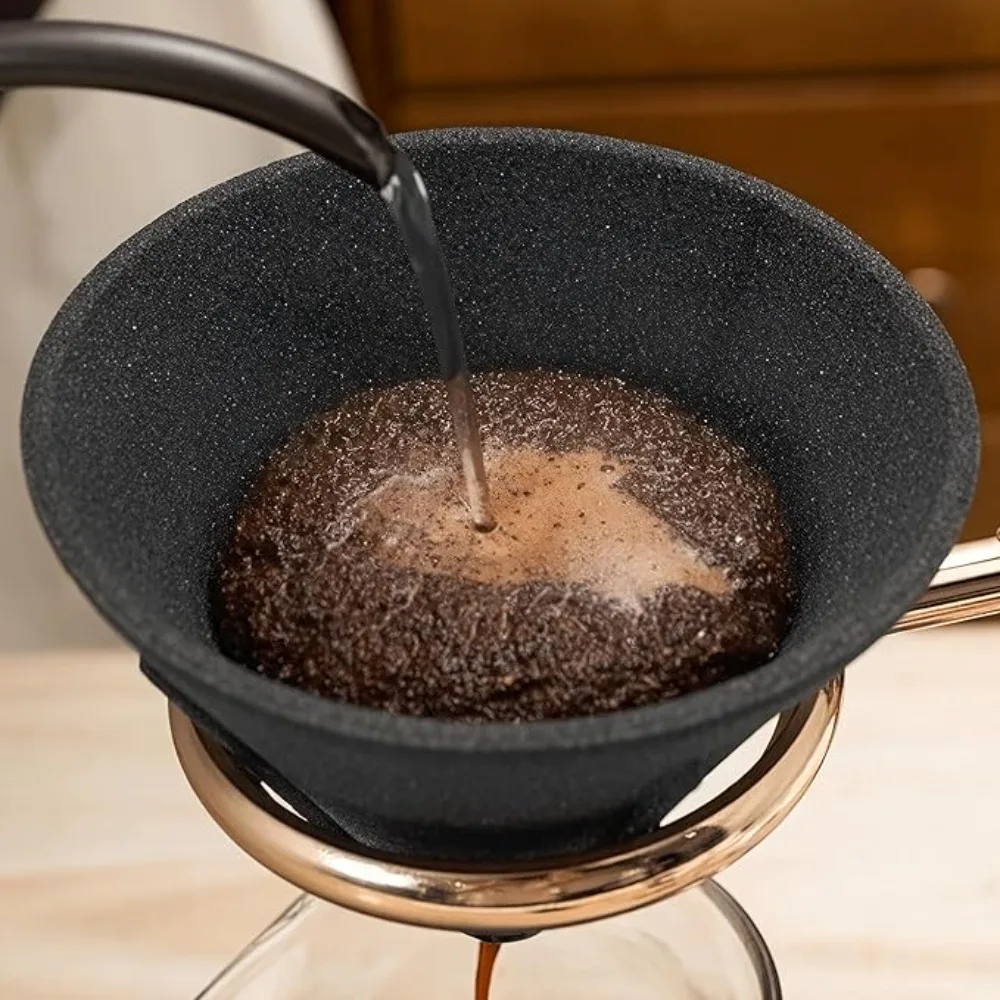 Unique Cone Shape Microporous Ceramic Coffee Filter Reusable Non-Porous Coffee Strainer Portable Tea Filter Travel