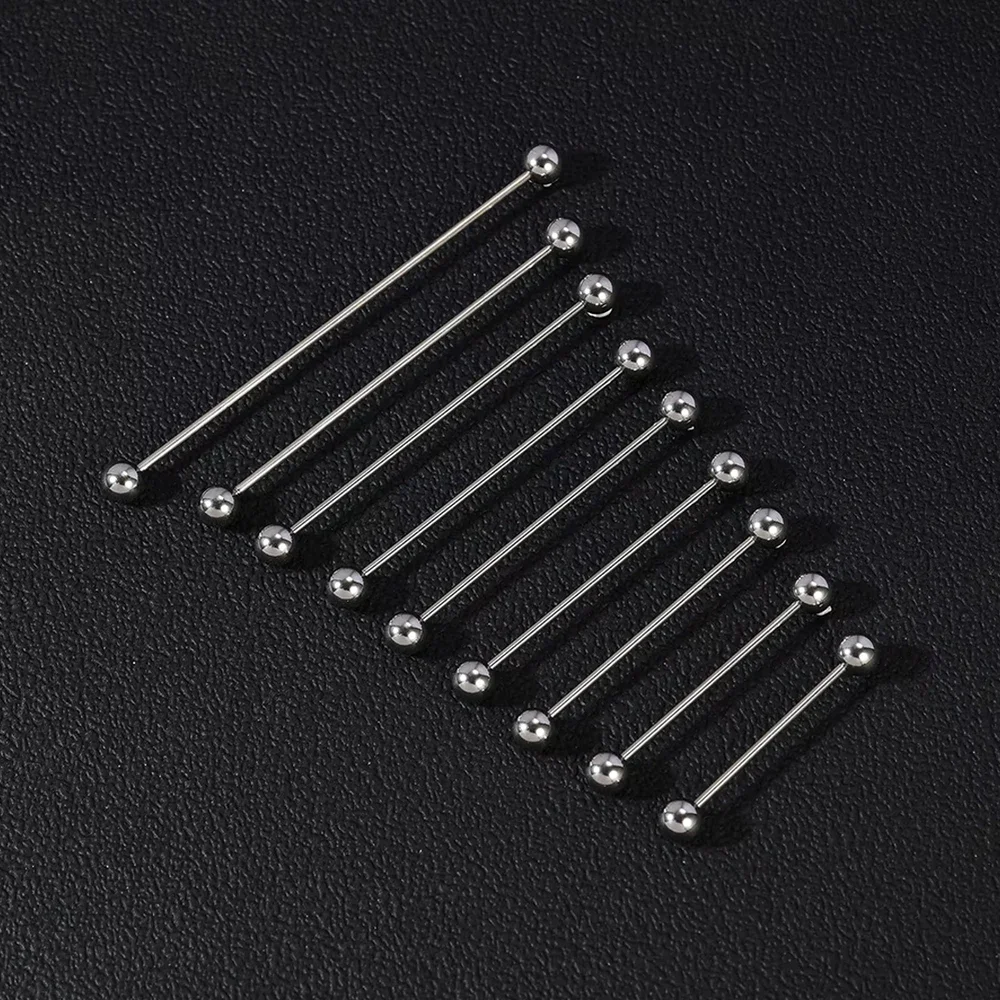 ASTM F136 Titanium Piercing Barbell Balls Tongue Ring Lip Nipple Bar Stud Earrings Straight Helix Ear bar Piercing Body Jewelry