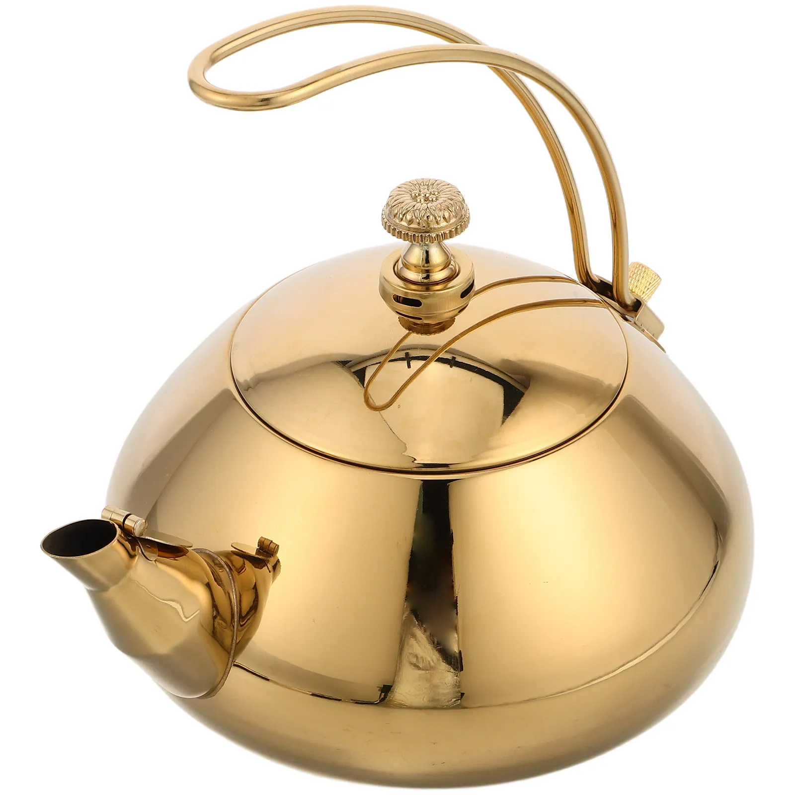 

Stainless Steel Tea Kettle 1.5L Ergonomic Handle Induction Compatible Longlasting Filter Tea Pot Loose Leaf Coffee Pot Home