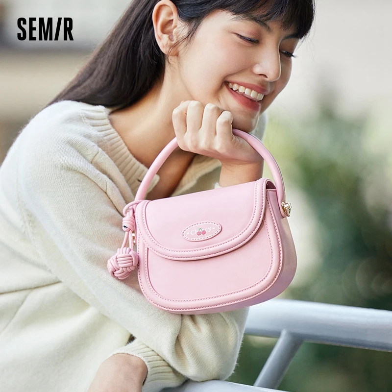 Semir Bag Saddle Bag Women Cherry Series 2024 New Small Delicate Handbag Cute Fashion Crossbody Bag