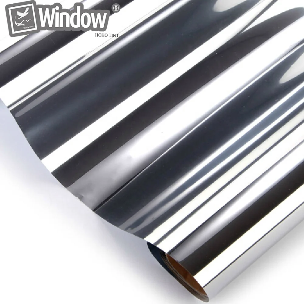 1.52x30m Silver Mirror Effect Window Tint Building Film One Way Vision With Privacy Protection