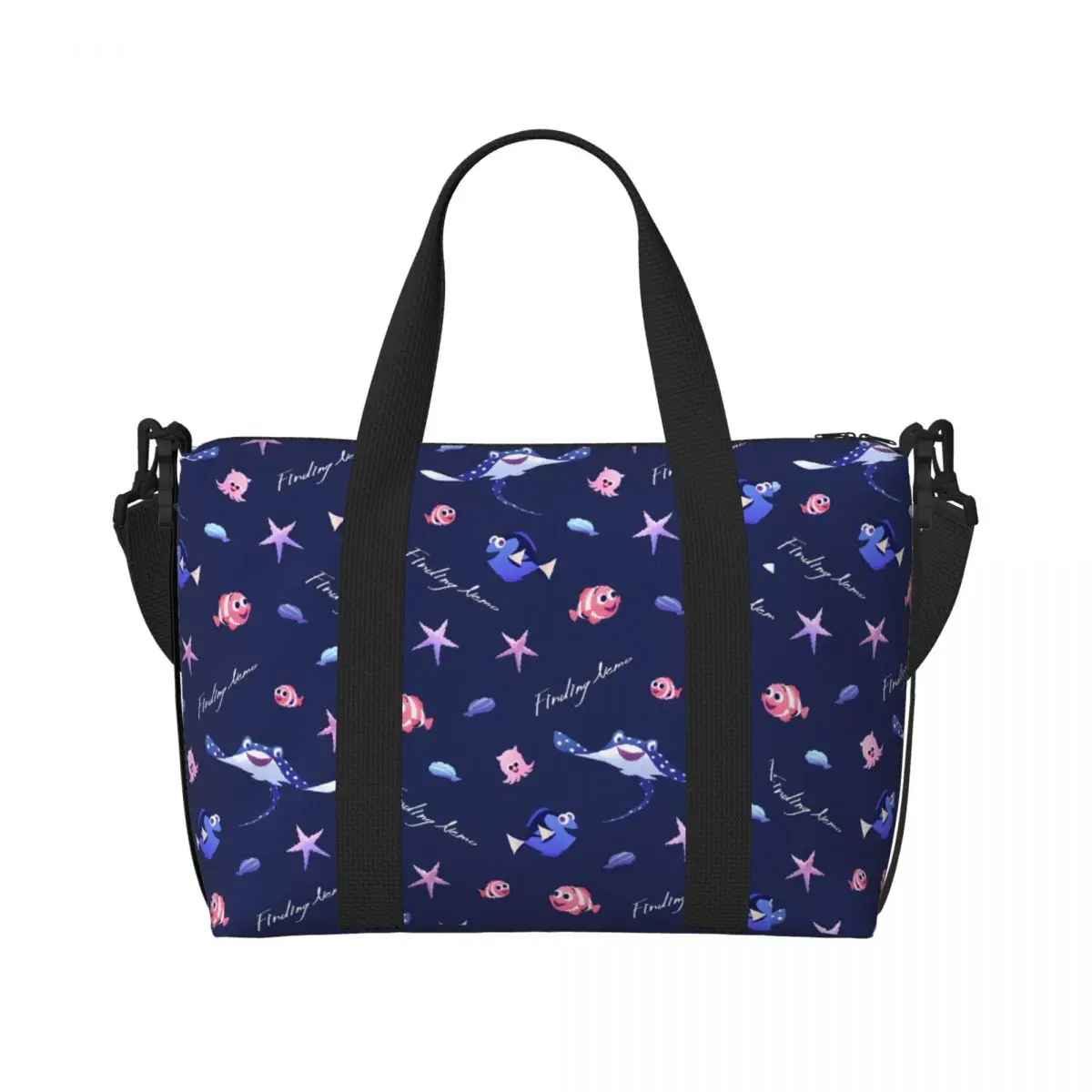 

Изготовленная на заказ большая сумка-тоут Nemo для женщин с рыбками и героями мультфильмов для покупок, пляжная дорожная сумка для спортзала