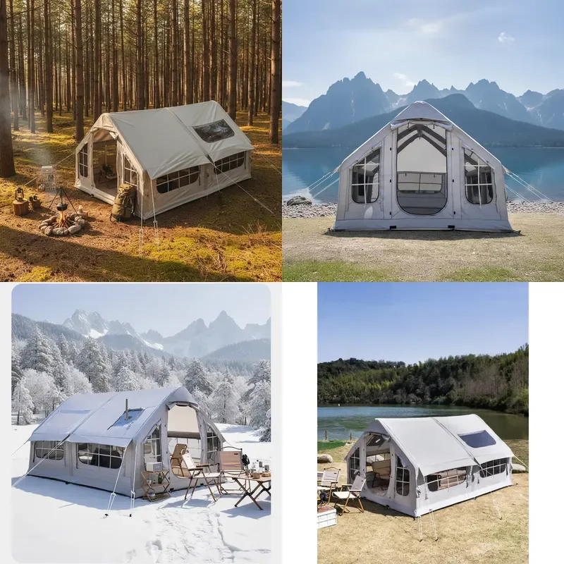 Factory Direct Low-Price Waterproof Inflatable Tent | 2-Bedroom 1-Living Room Large Space Tent for Camping Overnight