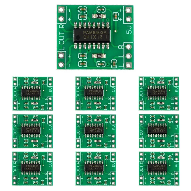 10 PCS PAM8403 Module Super Mini Digital Amplifier Board 2 X 3W Class D Digital 2.5V To 5V Power Amplifier Board