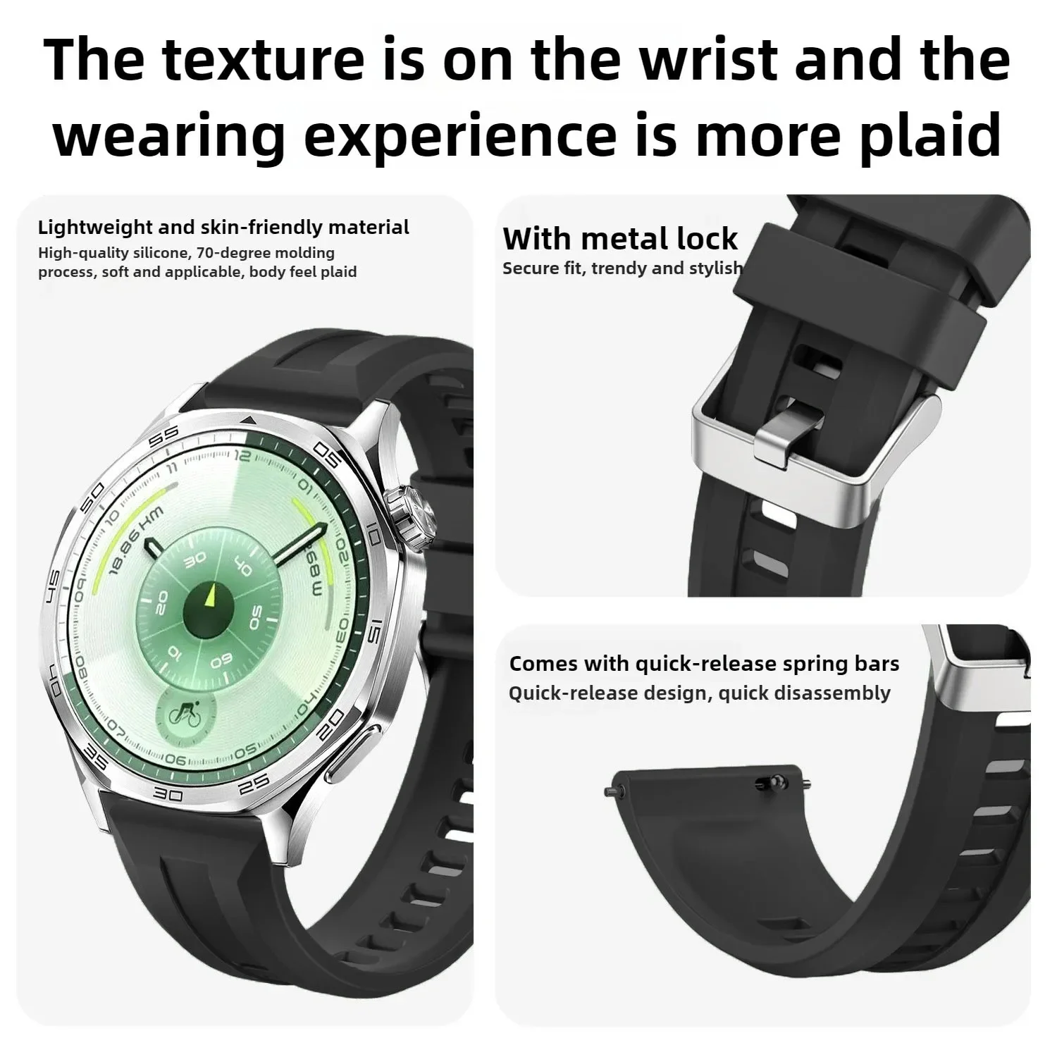 Correa de silicona de 22mm para Huawei Watch GT6/GT6 Pro, correa de reloj deportiva oficial de 46mm para Huawei Watch 5 4 3 GT5 GT4 Pro GT3, pulsera