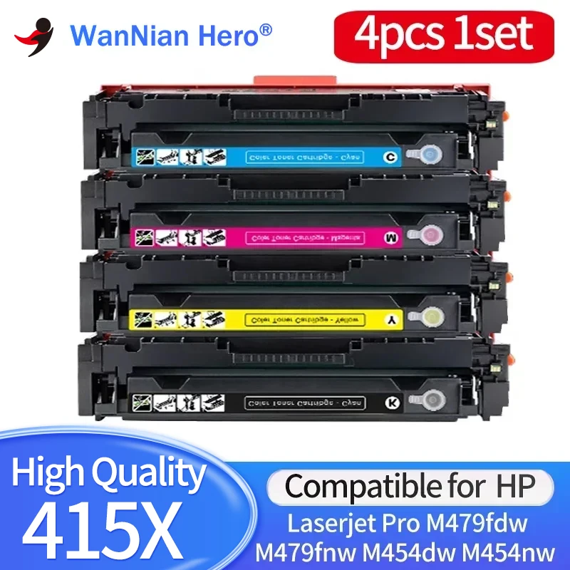 High capacity 4pc 415X 416X 414X Compatible Toner Cartridge for HP M454 M454dw/nw MFP M479 M479dw M479fdw Printer W2030A  W2040A