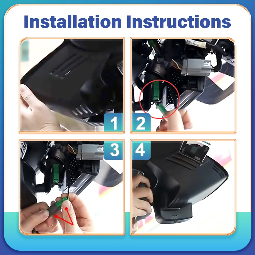 

For Volvo XC90 2015-2024 Front and Rear plug and Play Dash Cam for Car Camera Recorder Dashcam WIFI Car Dvr Recording Devices