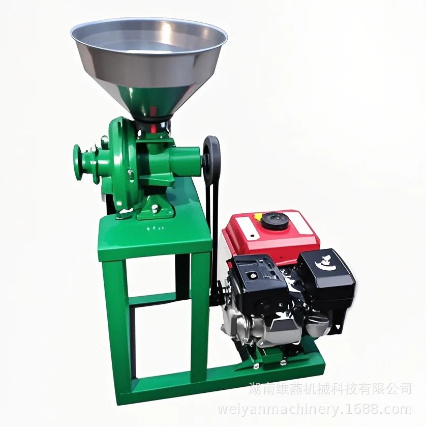 Petrol Corn and Soybean Grinder Mill Small Dry Wet Grain Crusher for Home Farm Use 220V