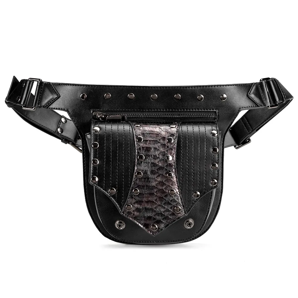 

New women's bag steampunk women's shoulder bag mobile phone creative shoulder bag tactical men's waist bag Fanny Pack Leg Bag F1