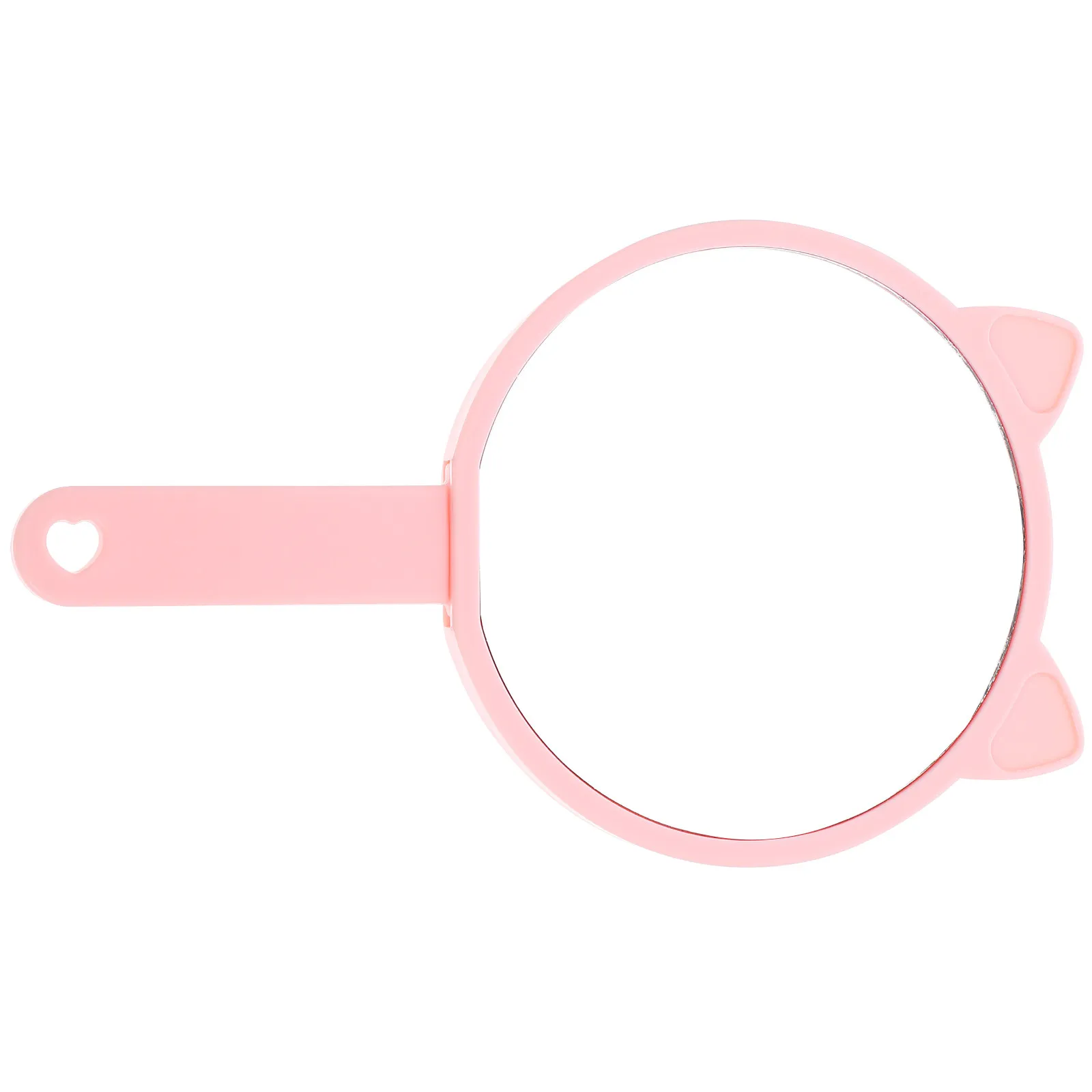 

Cat Ear Makeup Handheld Mirror Cute Single-Sided Portable Compact Travel Handbag Mirror for Women Makeup Compact