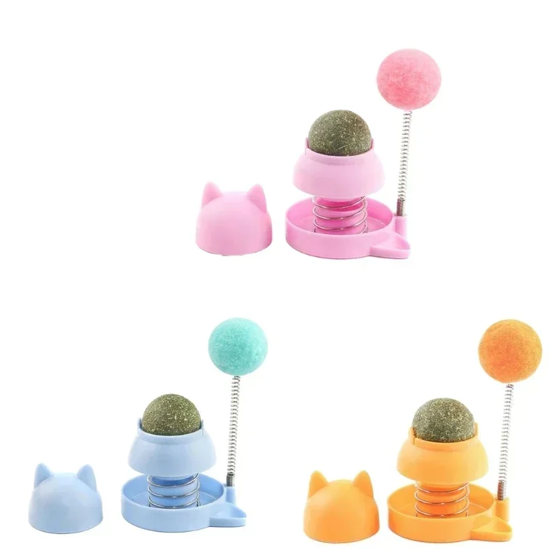 Edible Catnip Bubbles and Balls That Stick on Wall Catnips Bubbles Lickables for Cats Catnip Ball Toy for Cat Catnip Wall Toys