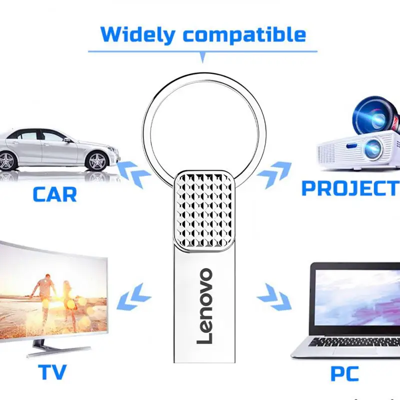 Lenovo 2TB U Drive USB 3.0 1TB 512GB Type-C High Speed Pen Drive Metal Waterproof USB Flash Drives Storage Memoria USB Stick