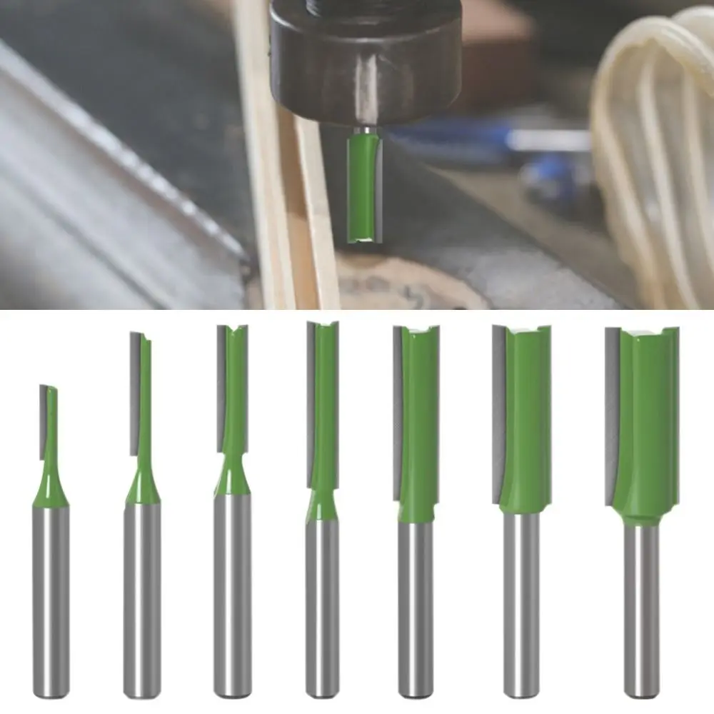 6mm Shank Woodworking Tool Double Edge Router Bits Slotting Cutter Milling Cutter Drill Bit