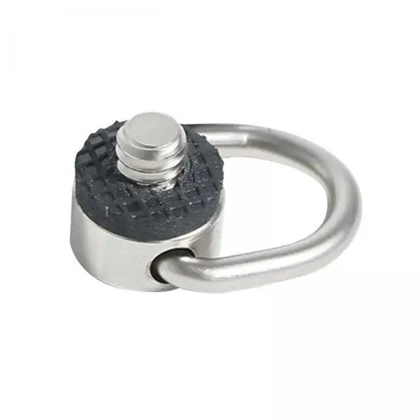 Hinged D Ring Camera Fixing Screw Stainless Steel Precision Thread for Secure DSLR SLR Tripod Plate Attachment