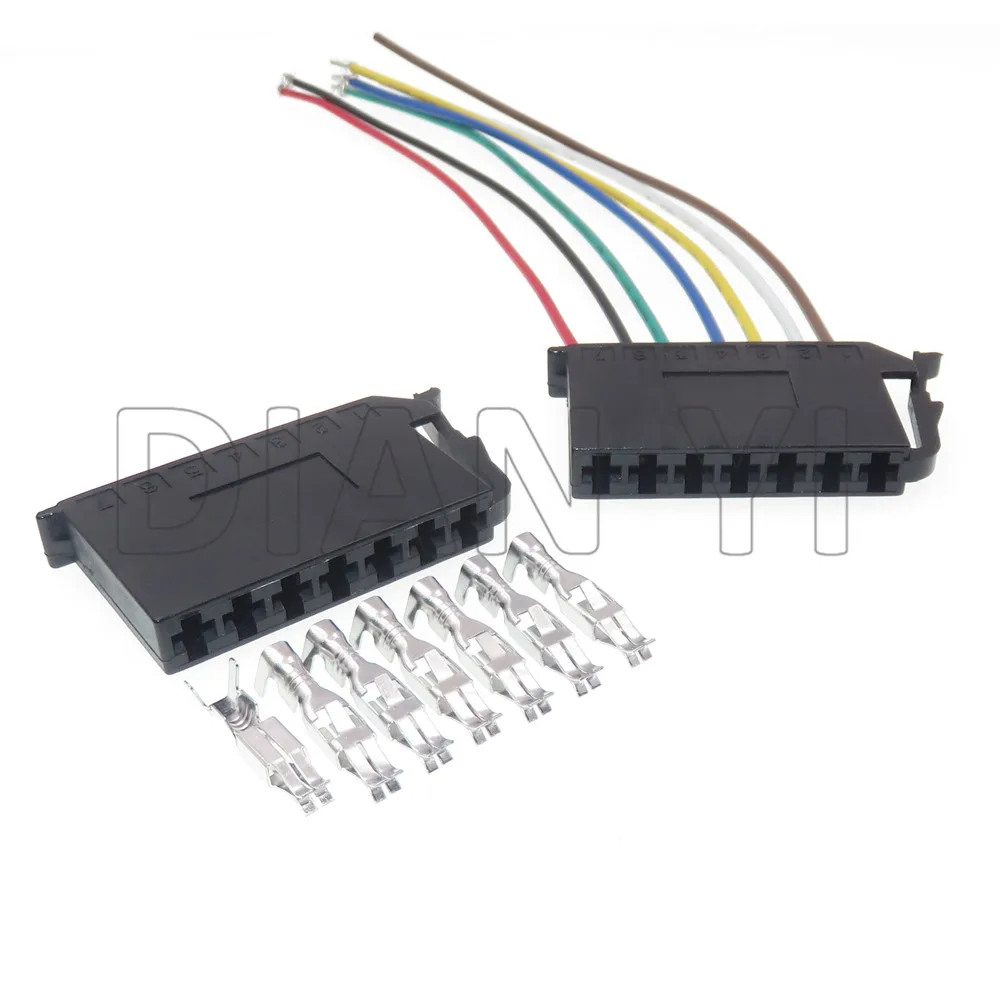 1 Set 7 Way 2.8 Series Auto Unsealed Plug AC Assembly Car Modification Parts Automotive Cable Socket With Terminal