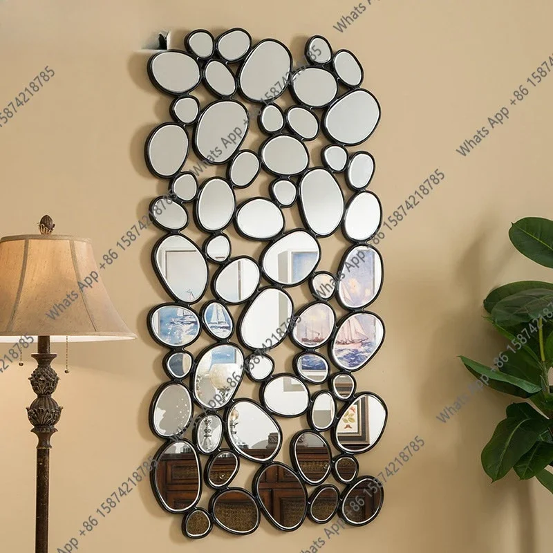 Modern Mirror, Decorative Mirror, Porch, Bathroom Mirror, European Style, Pebble Shape X