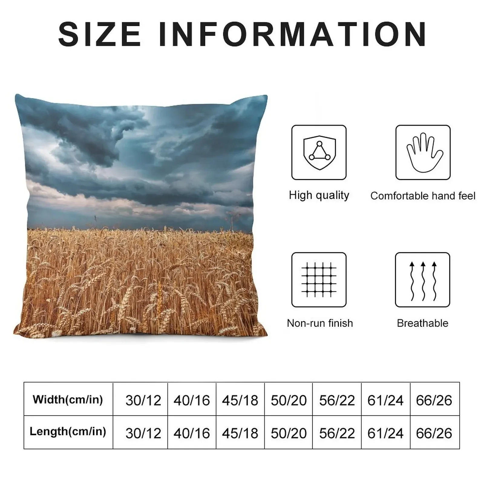 wheat field stormy sky Throw Pillow Christmas Throw Pillows Covers Pillowcase Cushion pillow