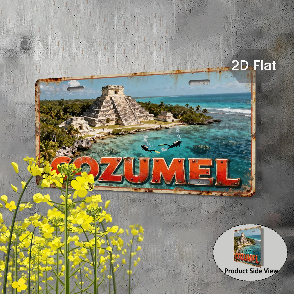 1pc Cozumel Island Mexican Inspirational Sign| Vintage North American Island Sign, Only for Decoration, Ideal for Mexico