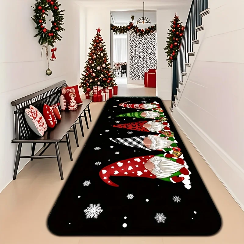 1/2/3pcs Set Xmas Gnome Snowflake Entryway Area Rug Kitchen Runner Rug Bedroom Living Room Laundry Floor Mat Modern Doormat