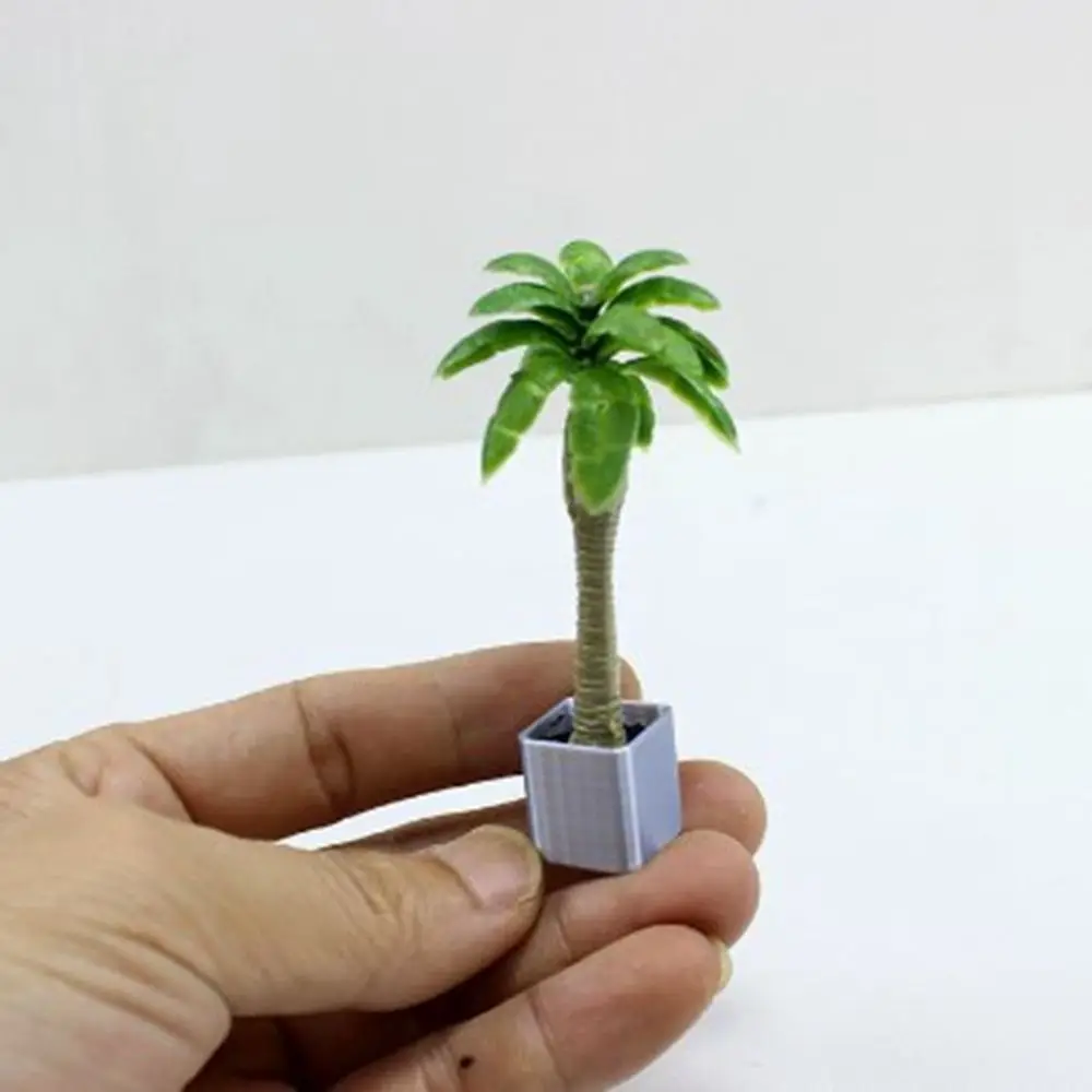 3pcs Nieuwe 1:12 Poppenhuis Miniatuur Potplant Multistyles Mini Groene Bladeren Plant Pot Speelhuis Decor Poppenhuis Accessoires