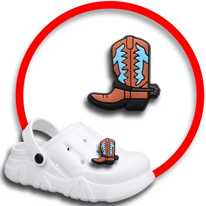 

Комплект булавок для Crocs, шармы, аксессуары для обуви, ковбойские украшения, джинсы, женские сандалии, пряжка, Детские сувениры, мужские значки, подарок для мальчиков и девочек