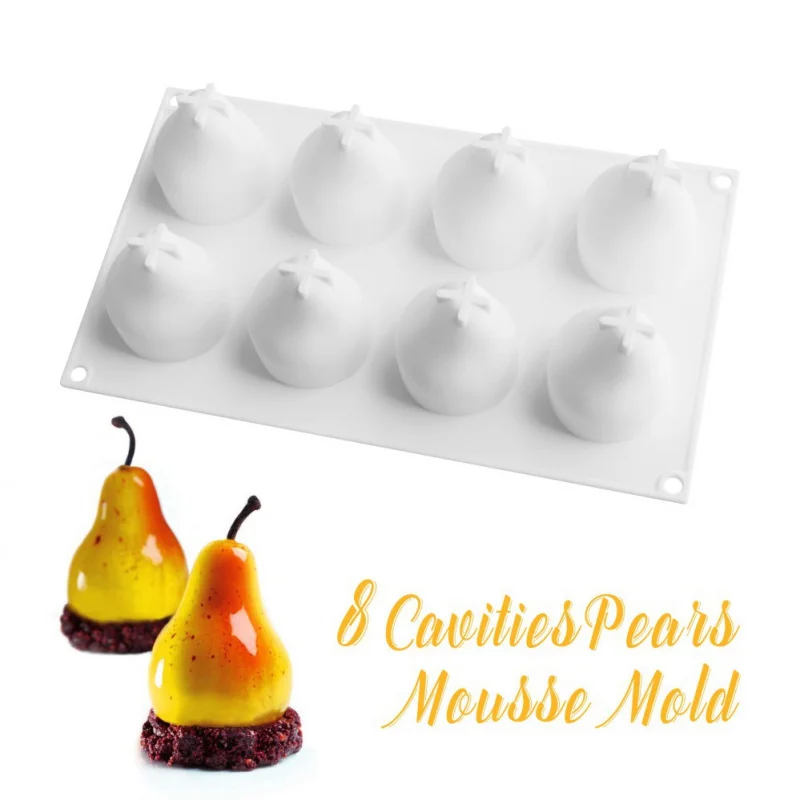 Three-Dimensional Pear French Mousse Cake Mold Fondant Silicone Mold DIY Baking Mold