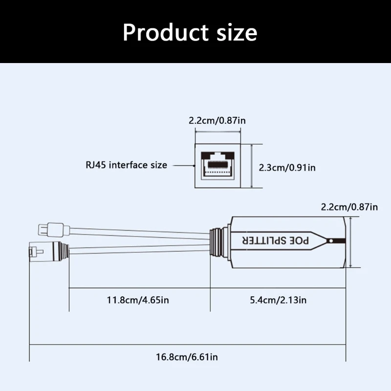  Space Saving Micros USB/Type c Poe Splitter 40V Step Down To 5V Voltages Converters For Surveillances Camera Systems