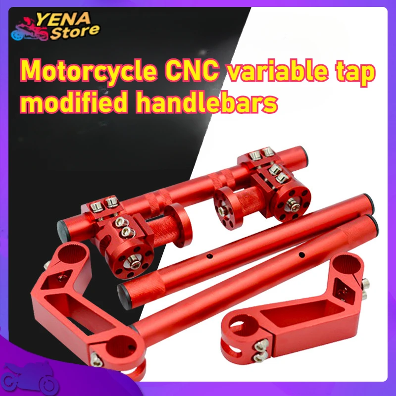 

CNC Motorcycle faucet Aluminum alloy off-road faucet handlebars adjustable metal retrofit motorcycle accessories