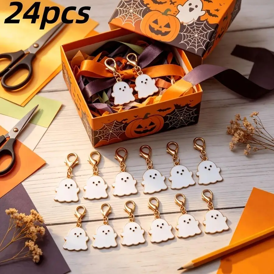 1/5/10/20/50/100pcs Pack White Oil Drop Keyring Bulk for Women Ladies Adults - Seasonal Gothic Halloween Party Birthday Lucky Bl