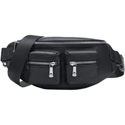 WILLIAMPOLO marsupio da uomo in vera pelle di design di lusso Business Casual Chest Pack borsa a tracolla da uomo di grande marca borse a tracolla