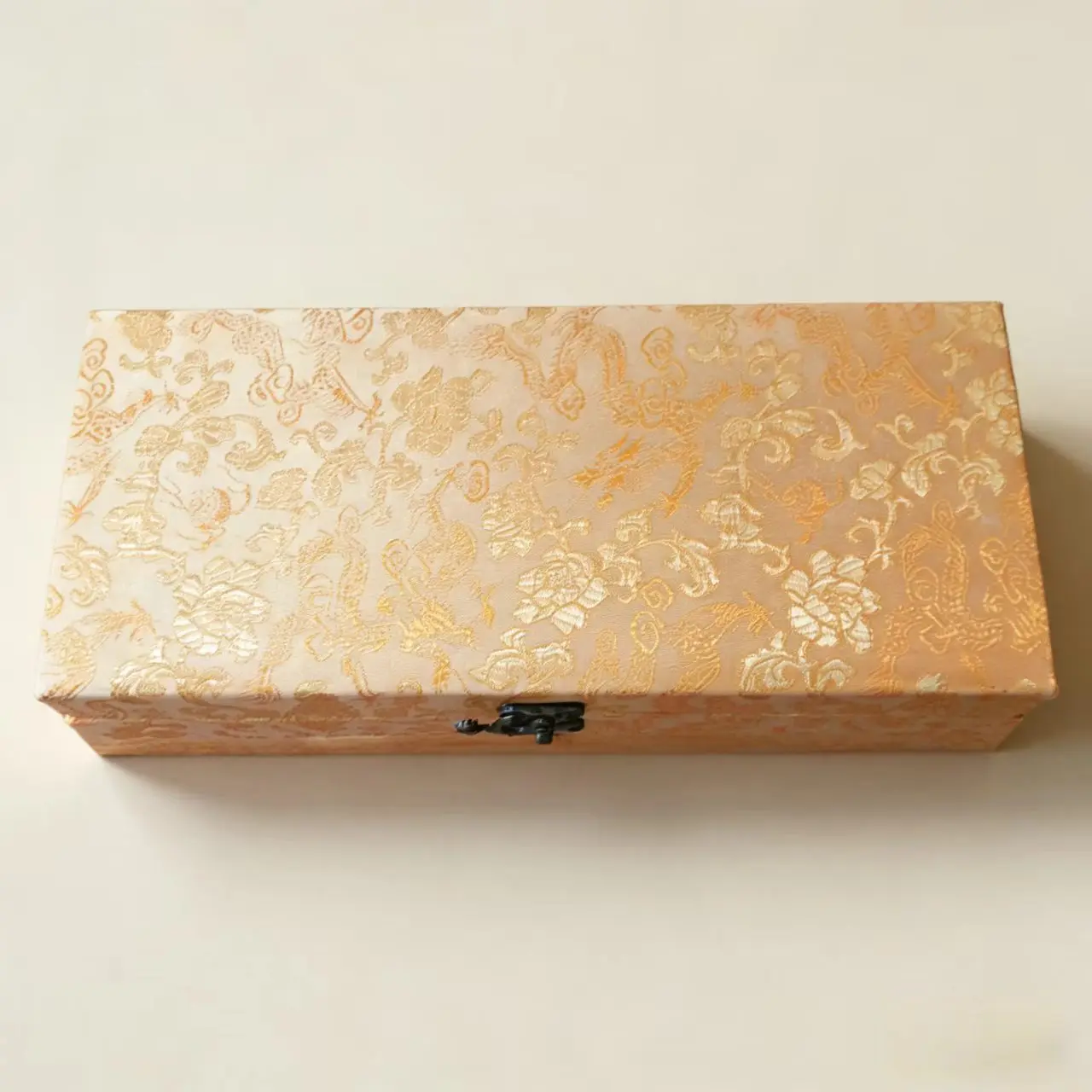 Chinese Calligraphy Gift Set for Adults and Beginners, Wolf Hair and Mixed Hair Brushes in Yellow Brocade Box, Four Treasures