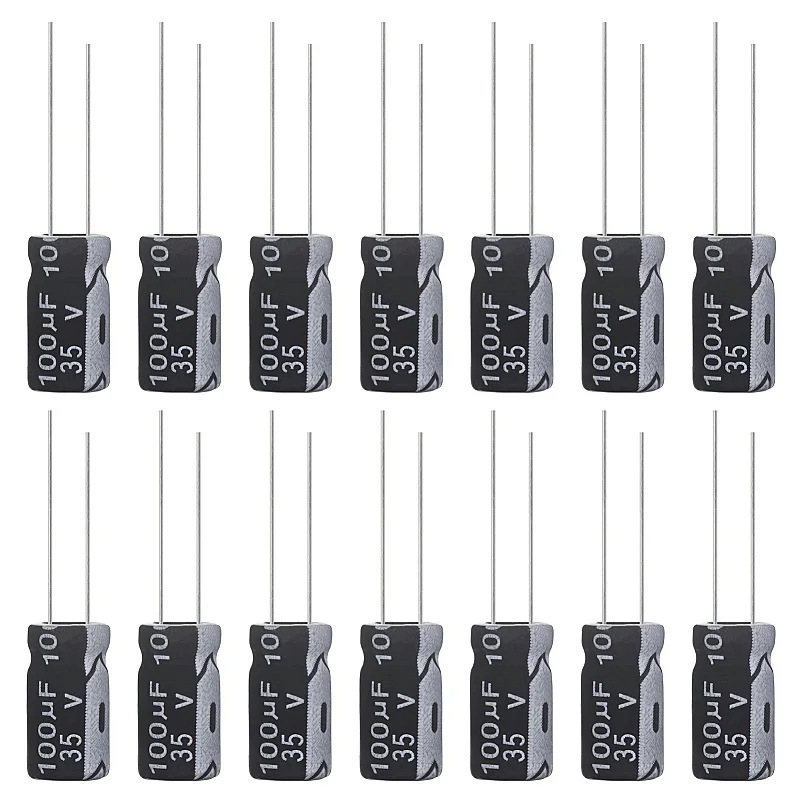 

100uF 35V 6x12mm Electrolytic Capacitor 100 UF MFD 35 Volt 0.24x0.47in Aluminum Capacitors (Pack of 15