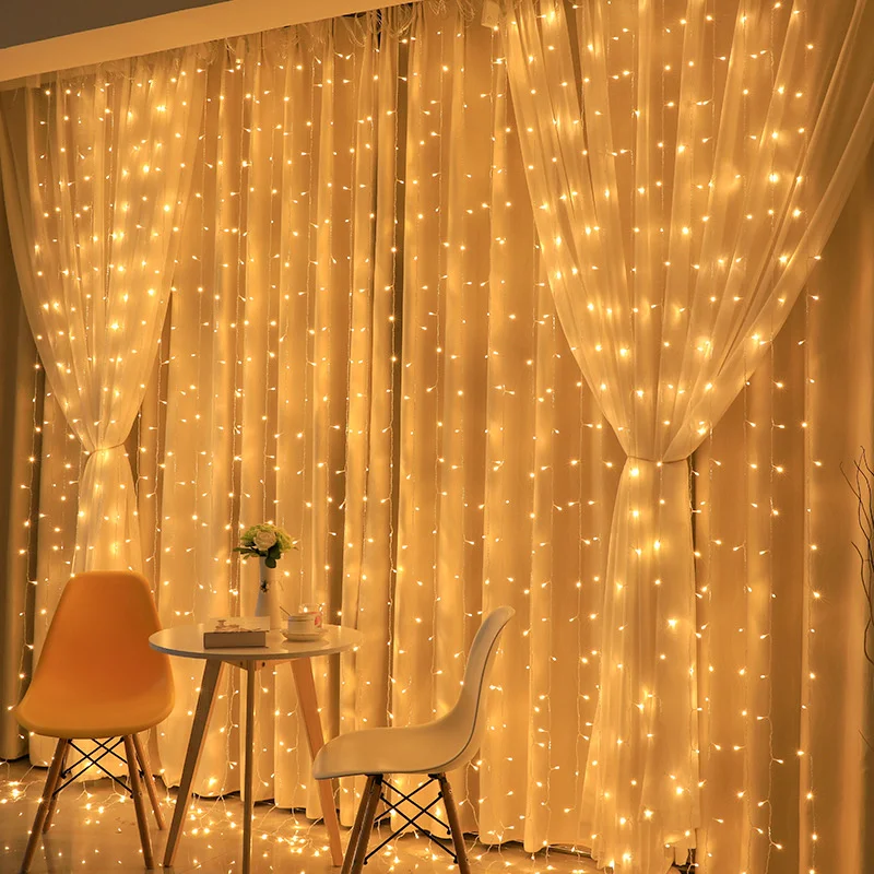 

3/4/6M USB Garland Curtain Festoon LED Lights Fairy Light Ramadan Christmas Tree Decoration 2024 Bedroom Wedding Decor Aesthetic