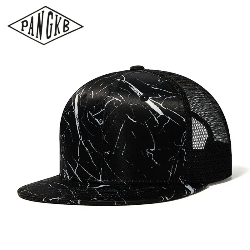 PANGKB Brand crack element cap new style black summer mesh breathable snapback hat adult outdoor beach enjoy trucker cap bone