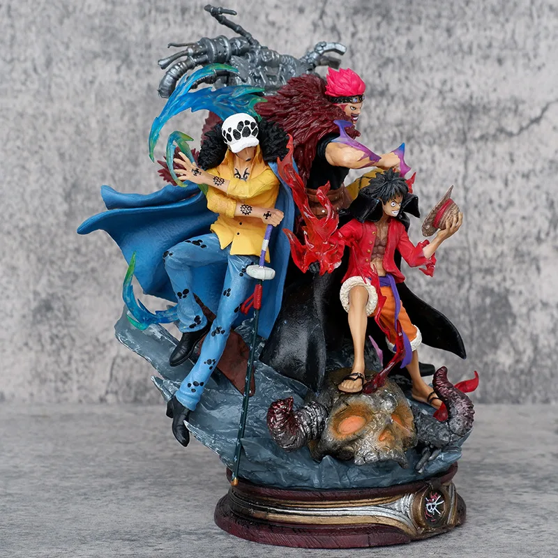 Een Stuk Figuur Luffy Kid Trafalgar 3 Kapitein Model Anime Action Beeldje Pop Collectie Ornament Model Speelgoed Cadeau Voor Kid