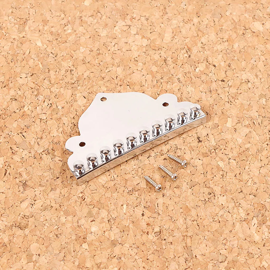 1PCS Chrome10 String Mandolin Tailpiece Guitar Maker  Mandolin Replacement Parts & Accessories