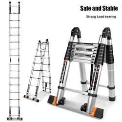 Stainless Steel Telescopic Ladder Multi Home Use Herringbone Ladder Portable Folding Ladder Bamboo Ladder Lifting Step Ladder