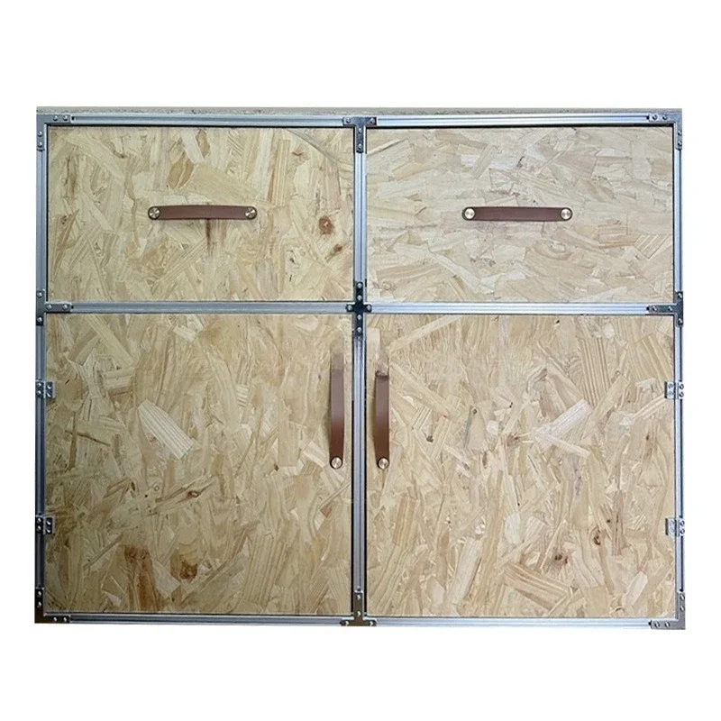 

Современный простой шкаф из панелей Осун, приставной шкаф для столовой, в индустриальном стиле, с алюминиевым профилем.