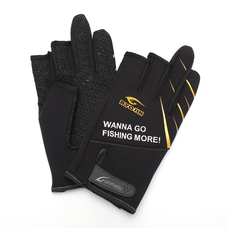 New Upgrade Thick Cold-proof Warm Winter Fishing Gloves Three-finger Non-slip Waterproof Wear-resisting Rock Fishing Glove