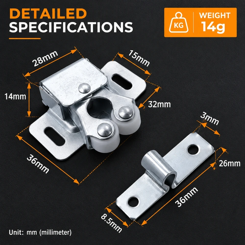 Cabinet Door Magnetic Catch Touch Latch Push Open Self Closing Hardware for Kitchen Cupboards Wardrobes Dressers