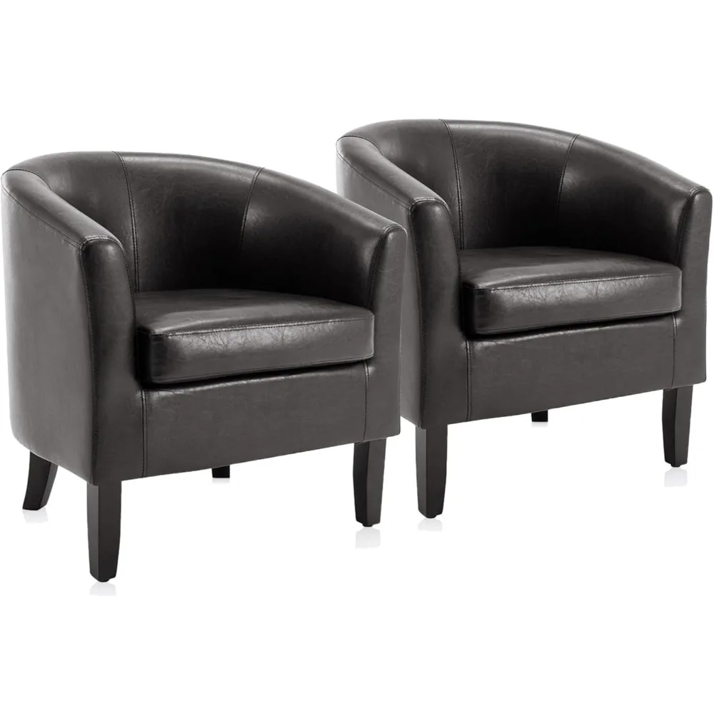 كرسي برميل مميز، كرسي مستدير من الكتان، كرسي زاوية لأريكة حوض النادي مع أرجل واسعة وحشوة ناعمة مريحة لغرفة المعيشة #6