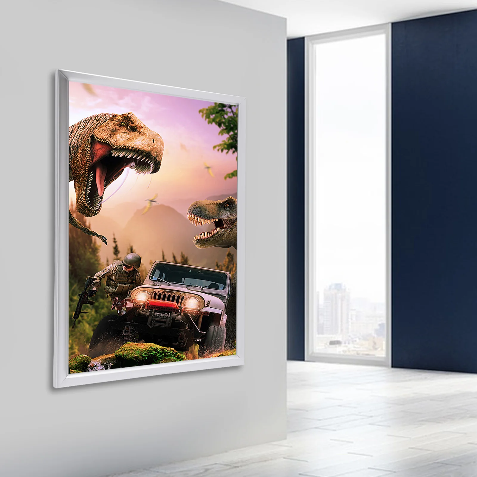 LED الفيلم المشارك الفن صورة الإطار ضوء مربع عرض الإعلان 24 "X 36" عرض الإعلان