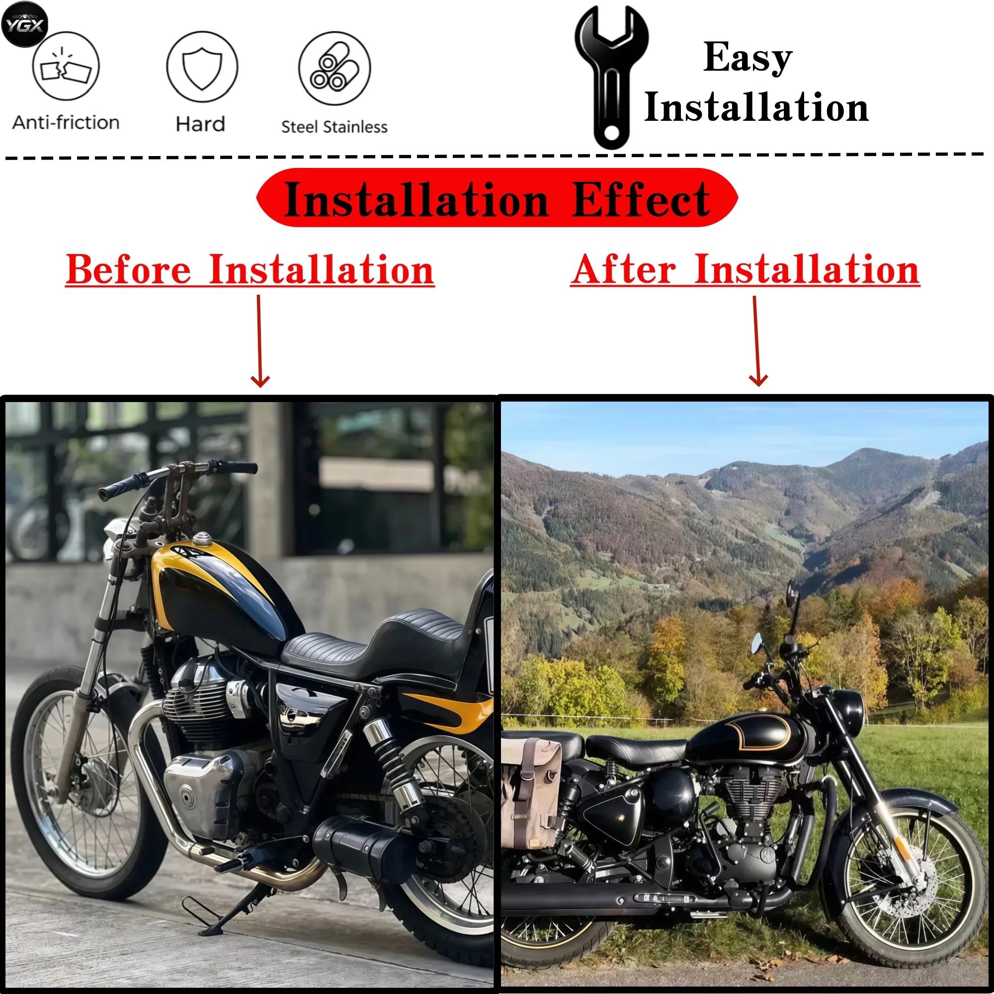 Motorcycle Crash Bar Engine Guard Highway Bumper Anti-Drop Tank Frame Protector For Himalayan Scram411 411cc 2022+ Accessories