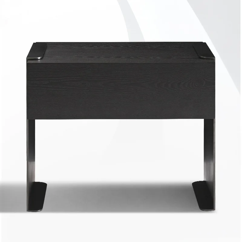 Italian Style Modern Minimalist High-end Stone Nightstand Designer Style Bedroom Furniture