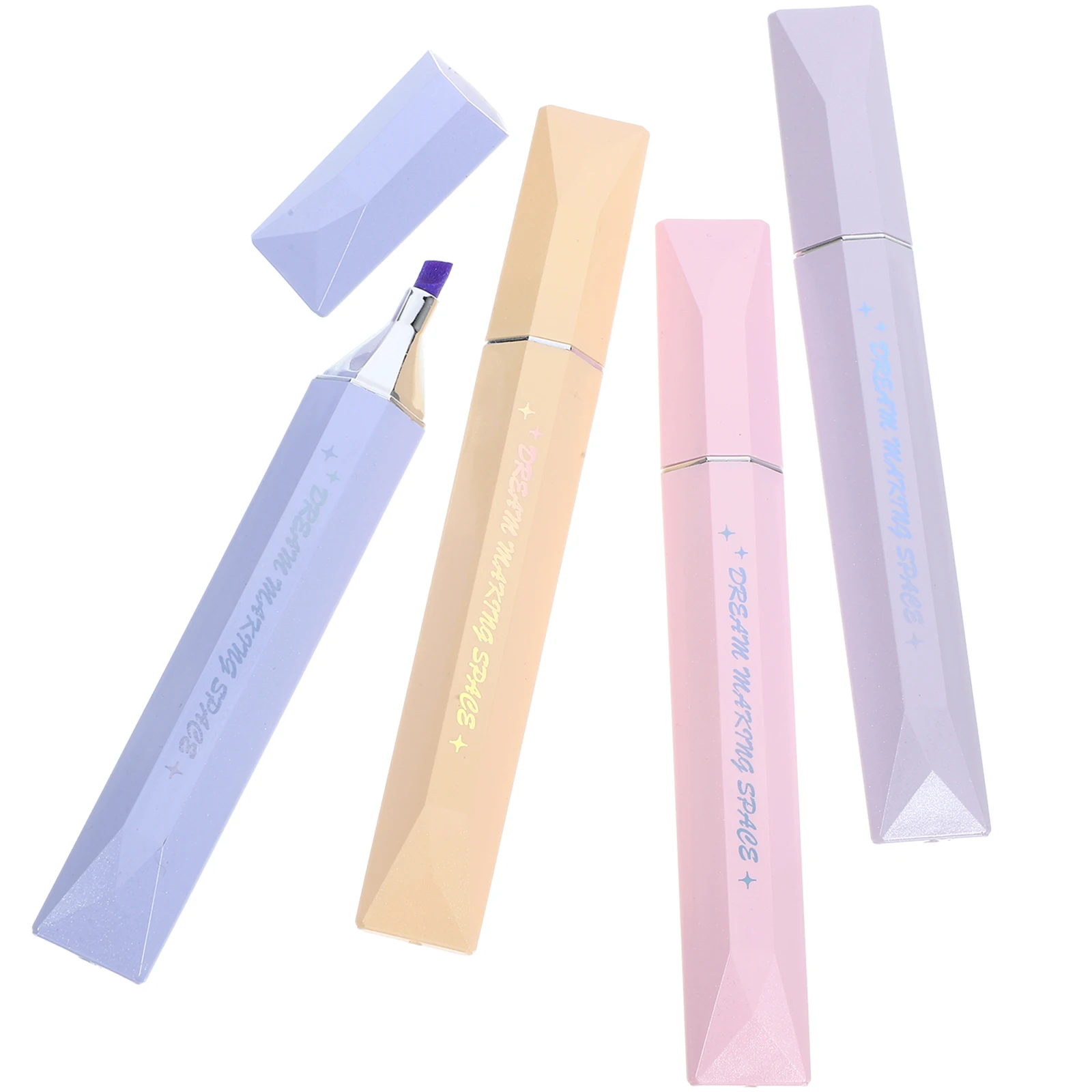 

4 Pcs Soft Tip Highlighters Aesthetic Colored Pens Note Marking Study Tools Leak Resistant Ideal For Journal Drawing Student Use